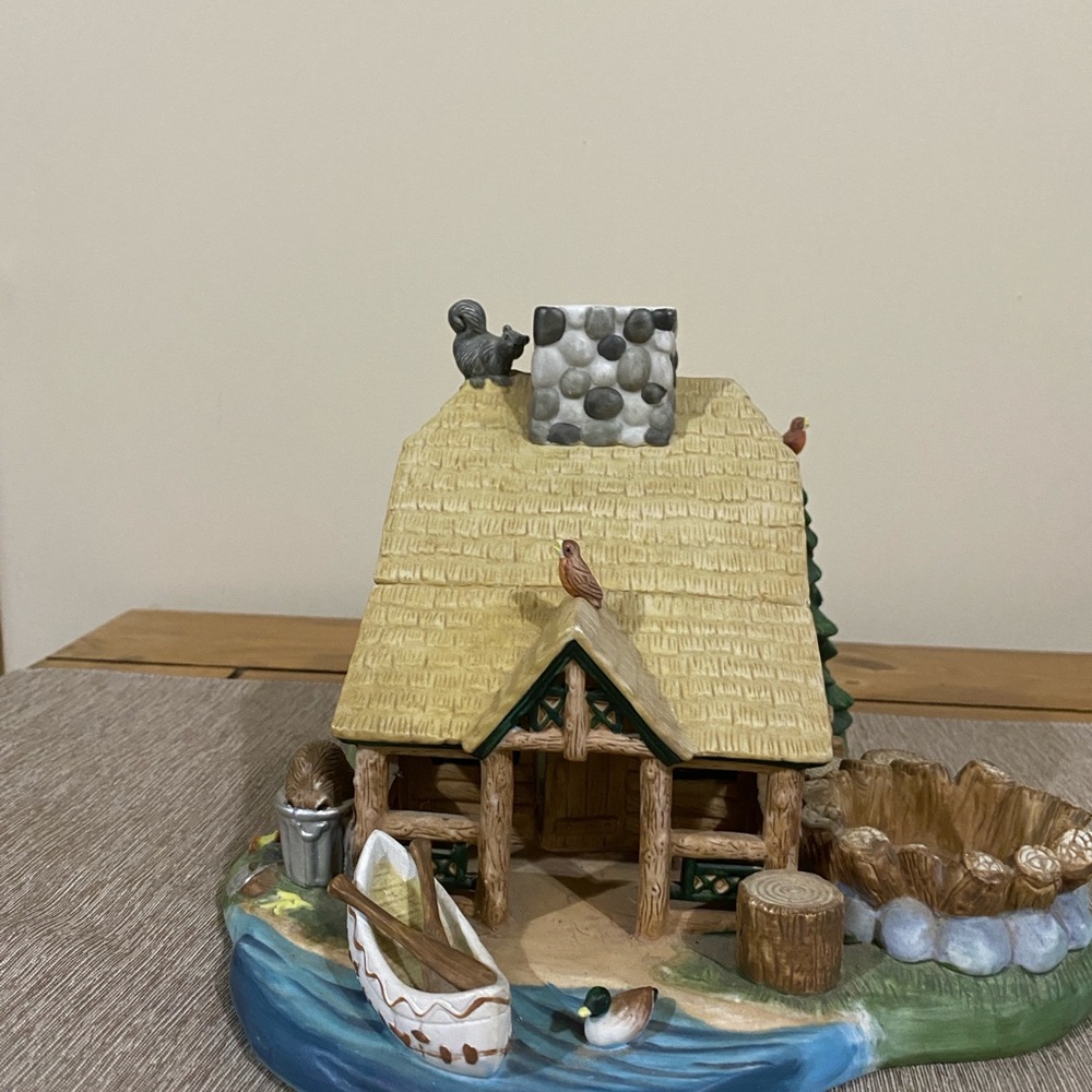 PartyLite Rustic Cabin Candle Holder - Multicolor